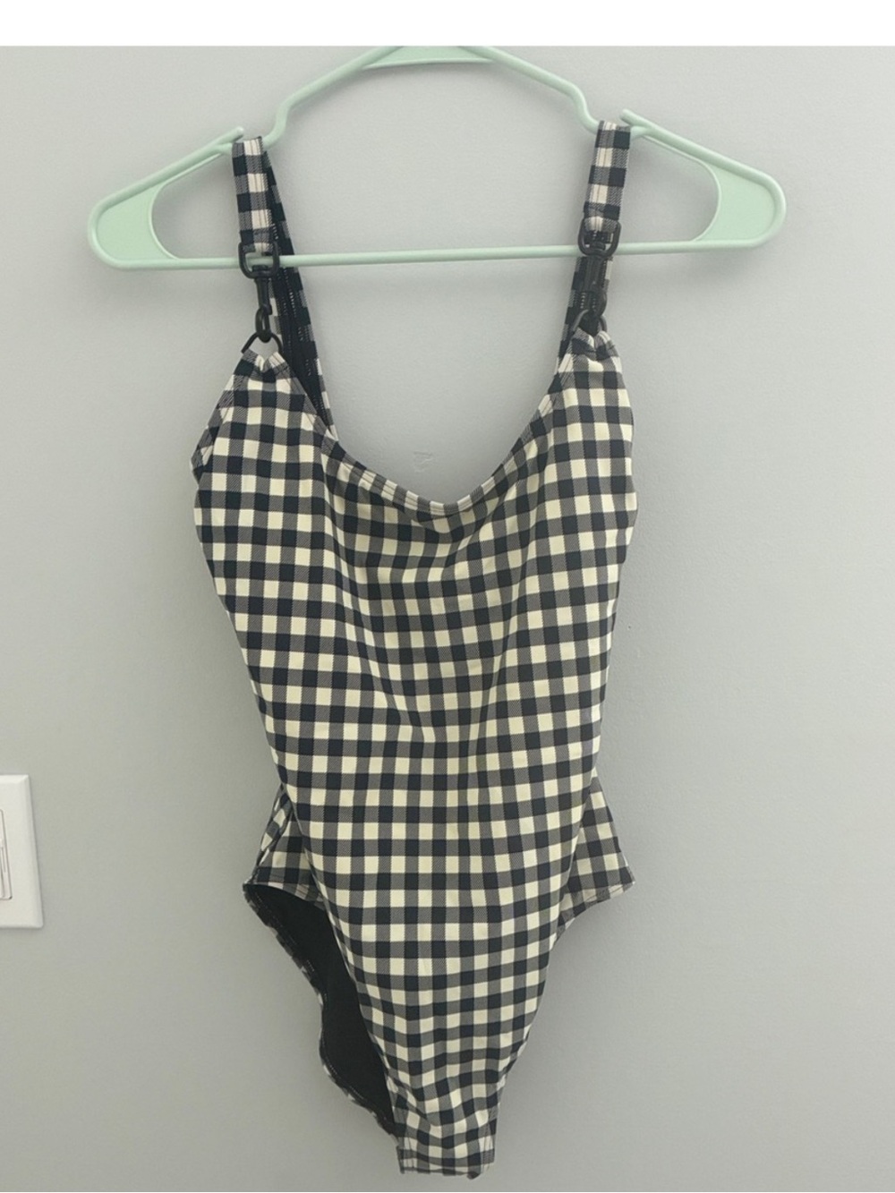 Tory Burch The Clip Tank Swimsuit Gingham Medium Retail: $240